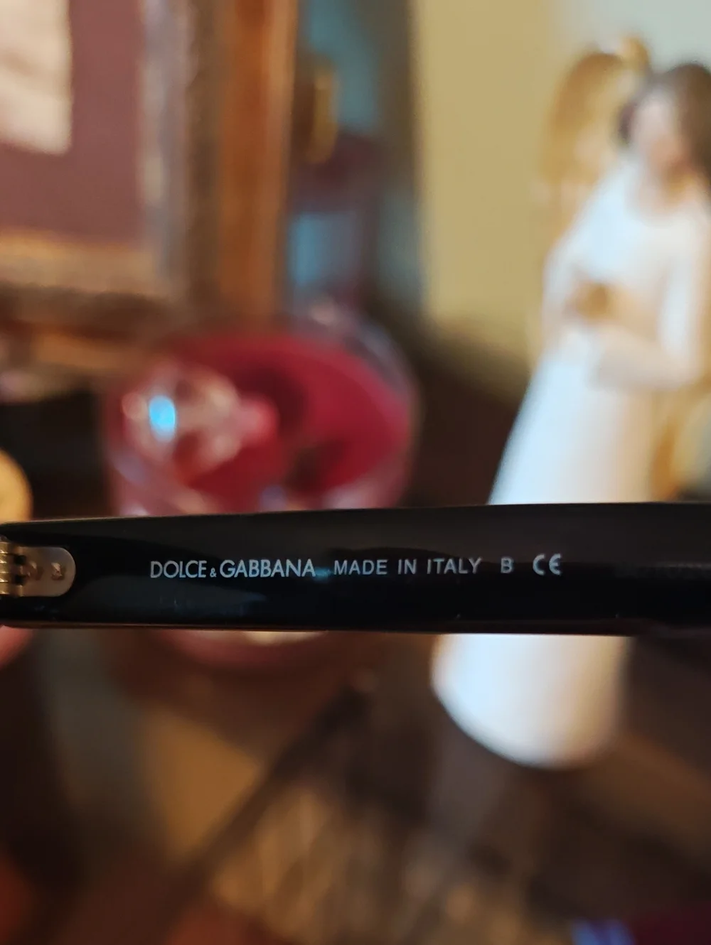 Dolce & Gabbana Black Frame Sunglasses with Brown Gradient Lenses